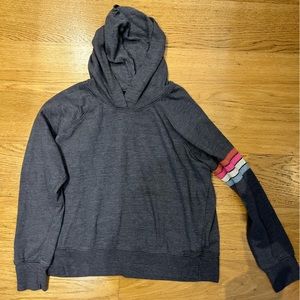 Sundry Women’s Striped Sleeve Hoodie Sweatshirt - Great Condition - Size 0